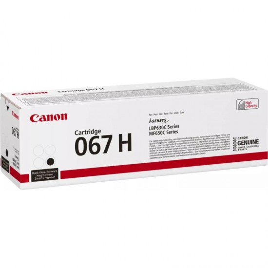 Toner Canon CRG067HBK , black, capacitate 3130 pagini, pentru LBP-631 / LBP-631-cw / LBP-633 / LBP-633cdw / CRG-067Y / CRG067Y / MF-651 / MF- 651cw / MF-655 / MF-655cdw / MF-657 / MF-657cdw.