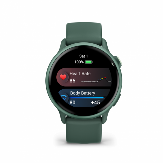 Ceas Garmin vívoactive 6 display AMOLED, dimensiune afisaj 30.4 mm, rezolutie afisaj 390 x 390 pixeli, memorie 8GB, autonomie până la 11 zile (5 zile cu afişajul permanent pornit) rezistanta la apa pana la 5 ATM, greutate: 23g, ramă Jasper Green cu curea Ceas Garmin vívoactive 6 display AMOLED, dimensiune afisaj 30.4 mm, rezolutie afisaj 390 x 390 pixeli, memorie 8GB, autonomie până la 11 zile (5 zile cu afişajul permanent pornit) rezistanta la apa pana la 5 ATM, greutate: 23g, ramă Jasper Green cu curea