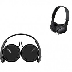 Casti Sony MDRZX110B, Frecventa (Hz) 12 - 22.000, Impedanta (ohmi) 24, Conector Stereo mini in forma de L, placat cu aur, difuzor 30 mm, negru