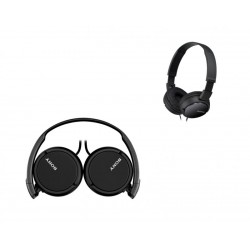 Casti Sony MDRZX110B, Frecventa (Hz) 12 - 22.000, Impedanta (ohmi) 24, Conector Stereo mini in forma de L, placat cu aur, difuzor 30 mm, negru