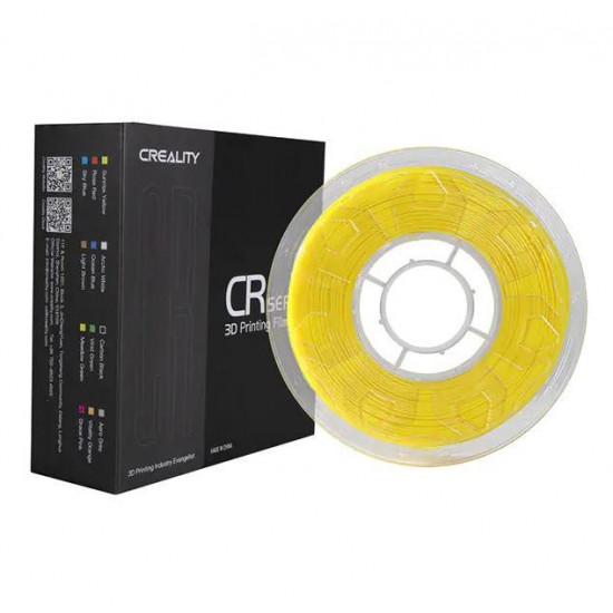 CREALITY CR PLA 3D Printer Filament, yellow, 1KG, Printing temperature: 190-220, Filament diameter: 1.75mm, Tensile strength: 60MPa, Size of filament wheel: Diameter 200mm, height 66mm, hole diameter 56mm. Utilizare: pana la 6 luni de la deschiderea ambal
