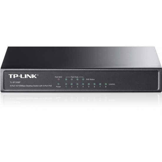 Switch TP-Link TL-SF1008P, 8 port, 10/100 Mbps Switch TP-Link TL-SF1008P, 8 port, 10/100 Mbps