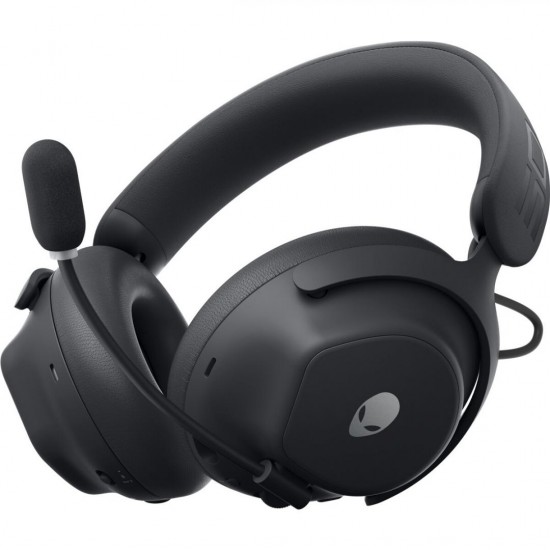 Alienware Pro Wireless Gaming Headset, Connectivity Technology: Wired/Wireless, Wireless Technology: Bluetooth, Wireless Operating Distance: 30m, Bluetooth Standard: Bluetooth 5.3, Impedance: 32 Ohm, Features: 50mm graphene-coated drivers, 2-mic AI noise 