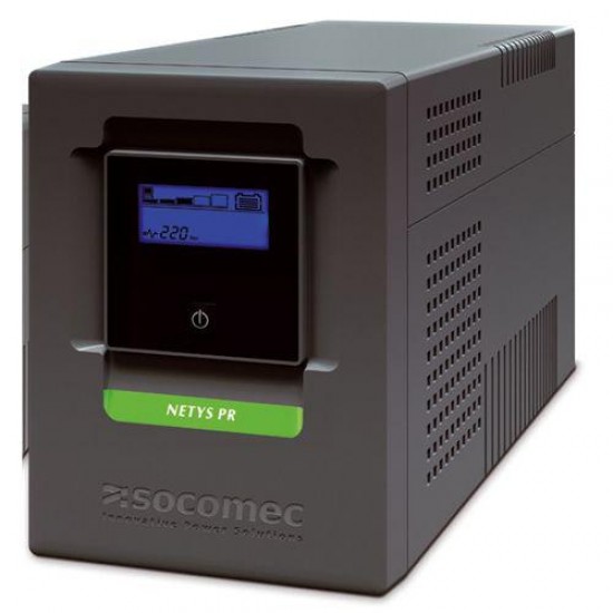 SOCOMEC NeTYS PR-MT 1500VA/1050W 230V 50/60Hz WITH AVR, SINEWAVE,LCD PLUGS PROTECTED RJ45,USB BATTERY INCLUDED , 1XIEC C14, OUT  6x IEC C13