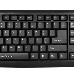 Tastatura Serioux 9400USB, cu fir, US layout, neagra, 104 taste, USB