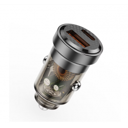 Incarcator auto Lemontti putere iesire 45W, dual Port PD Type-C + USB QC, incput: DC 12-24V, USB OUTPUT(45W), 5V/3A,4.5V/5A,5V/4.5A,9V/3A,12V/3A(15V/3A,20V/2.25A), TYPE C OUTPUT(45W)：5V/3A,4.5V/5A,5V/4.5A,9V/3A,12V/3A,15V/3A,20V/2.25A