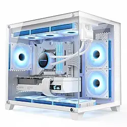 Carcasa 1STPLAYER Gaming MV6 TP WHITE