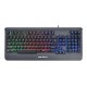 Kit Gaming Serioux Kayel 4 in 1, Tastatura de gaming, 104 taste, 19 taste Anti-ghosting , design slim, iluminare rainbow, structura metalica gri, taste negre + design cu palm rest, cablu USB 1.5M PVC, plug and play; Mouse gaming, senzor Sunplus 199, 800-6