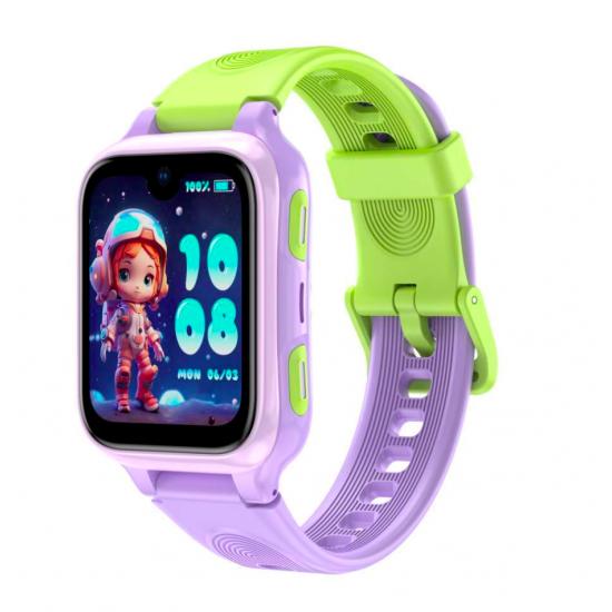 LAGENIO pentru copii K9 , Premium 4G cu Functie Telefon & AI, Slim, Localizare GPS, Control Parental, Buton SOS, Mov