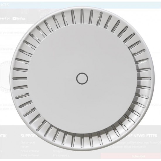 Wireless Access Point Mikrotik CAPGI-5HAXD2HAXD, Procesor: IPQ-6010 1.8 GHz, 128 Mb NAND, 2 x GB ports, Tensiune alimentare: 18 - 57V DC, PoE In: 802.3af/at, Dimesiuni: 228 x 48mm, Consum max: 28W, Licenta RouterOS: L4, PoE Out: 802.3af/at, Standard Wi-Fi