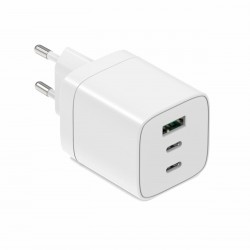 Incarcator cu USB-C-2+USB-A 65W  •Alimentator/incarcator cu USB •Ieșire USB-C: C1 și C2: 5V/3A, 9V/3A, 12V/3A, 15V/3A, 20V/3,25A (65W) PPS: 5-11V/5A (55W) A1: 5V/4,5A, 9V/3A, 12V/2,5A, 20V/1,5A(30W) C1+C2: 45W+20W (max. 65W) C1+A1: 45W+18W (max. 63W ) C2+