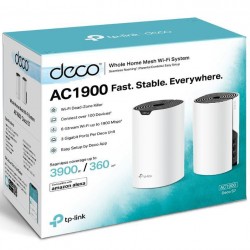 TP-Link Sistem Mesh Wi-Fi pentru întreaga casă AC1900, DECO S7(2- PACK);WI-FI 5, Standarde wireless: IEEE 802.11ac/n/a 5 GHz, IEEE 802.11n/b/g 2.4 GHz, viteza wireless: 5 GHz: 1300 Mbps, 2.4 GHz: 600 Mbps, 3 x antene interne, MU-MIMO, Mod Router, Mod Acce