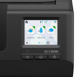 EPSON ES-C380W A4 Compact Network Sheetfed Scanner, PC-FREE scan, Rezolutie optica: 600 x 600 DPI,  Sursa lumina: ReadyScan LED technology, Viteza scanare:30ppm, Capacitate ADF: 20 coli, Volum scanare: 3500 pagini/zi, Duplex, Formate: BMP, JPEG, TIFF, mul