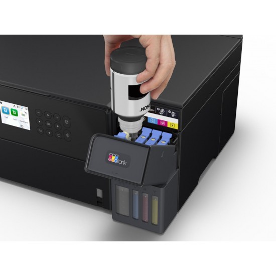 Multifunctional inkjet color Epson EcoTank CISS L6360, dimensiune A4 (Printare,Copiere, Scanare), printare borderless, viteza 33ppm alb-negru, 20ppm color, rezolutie 4800x1200 dpi, alimentare hartie 250 coli, duplex automat ,scanner CIS rezolutie 1200x240
