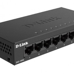 D-Link Switch DGS-108GL, 8 porturi Gigabit, Capacity 16Gbps, desktop, faramanagement, metal, negru, fara ventilator, D-link Green Technology.