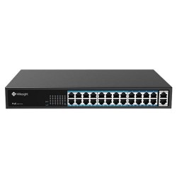 POE Switch Milesight 24 Porturi POE MS-S0224-GL, Porturi: 24X10/100MbpsPoEports(RJ45)+2X1000Mbps uplink ports, Alimentare: Built- in switching power supply AC 100~240 V, 50-60 Hz, 5A; Standard POE: IEEE802.3af/at; Buget POE: max. 400W, max 30W per port, T POE Switch Milesight 24 Porturi POE MS-S0224-GL, Porturi: 24X10/100MbpsPoEports(RJ45)+2X1000Mbps uplink ports, Alimentare: Built- in switching power supply AC 100~240 V, 50-60 Hz, 5A; Standard POE: IEEE802.3af/at; Buget POE: max. 400W, max 30W per port, T