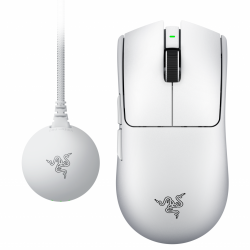 Mouse wireless Razer Viper V4 Pro, Razer™ Focus Pro 50K Optical Sensor Gen-3, durata de viata baterie pana la 180 ore, switch Razer™ Optical Mouse Switches Gen-4, alb