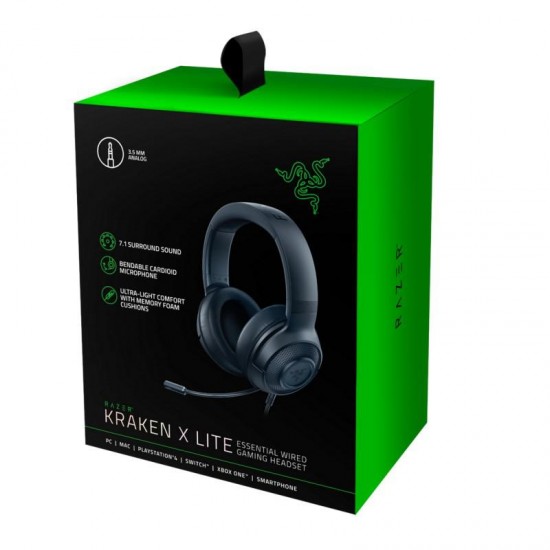 Casti cu microfon Razer Headphones Kraken X Lite Immersive, negru