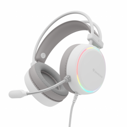 Casti gaming cu fir Genesis Neon 613 G2, sunet stereo, microfon, impendanta 32 Ohm, frecventa raspuns 20 - 20.000 Hz, lungime cablu 220 cm, iluminare RGB, frecventa raspuns microfon 10 Hz - 10 KHz, sensibilitate -42dB, conectivitate 1x Jack 3.5 mm TRRS, a