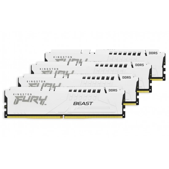 Memorie RAM Kingston DDR5 64GB 6000Mhz CL 40 1.35V Fury Beast White