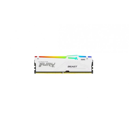 Memorie RAM Kingston DDR5 64GB 6000Mhz CL36 1.35V Dual Channel Kit Fury Beast White RGB EXPO