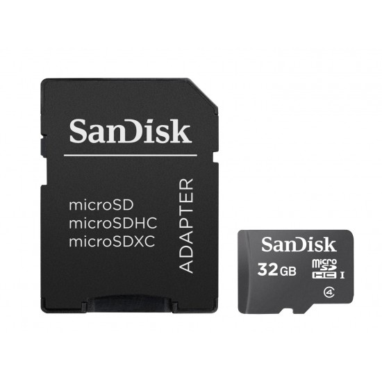 Card de Memorie MicroSDHC SanDisk 32GB, Adaptor SD, Class 4