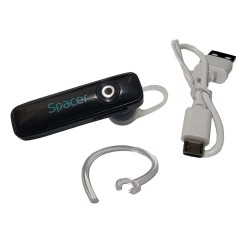 Casca Spacer wireless, pt. smartphone, monocasca, microfon pe casca, negru