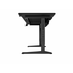 Birou gaming Genesis Holm Modular 160, material lemn/metal, reglabil pe inaltime 70 - 90 cm, iluminare RGB, management cabluri, negru