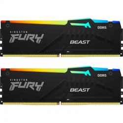 Memorie RAM Kingston FURY Beast RGB, 32GB DDR5, 5600MHz, CL40