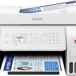 Multifunctional inkjet color Epson EcoTank CISS L5316, culoare: alb, dimensiune A4(Printare,Copiere, Scanare, Fax), printare borderless, viteza 33ppm alb-negru, 15ppm color, rezolutie 5760 x 1440 dpi, alimentare hartie 100 coli, ADF 30 coli, scanner CIS, 