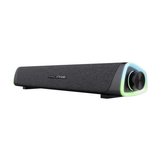 Soundbar Trust GXT 620 Axon, puetere (RMS) 6W, frecventa 20 Hz - 20.000 Hz, audio input 3.5mm (1.4m), iluminare RGB, alimentare prin USB, negru Soundbar Trust GXT 620 Axon, puetere (RMS) 6W, frecventa 20 Hz - 20.000 Hz, audio input 3.5mm (1.4m), iluminare RGB, alimentare prin USB, negru