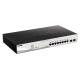 D-Link Switch 10 porturi POE smart maaged DGS-1210-10MP, Interfata: 8 x 10/100/1000Mbps, 2 x100/1000 SFP, Capacitate switch: 20 Gbps, Memorie: 128Mb DDR3, Flash 32Mb, Auto MDI/MDIX, Buget POE: 130W, Dimensiuni: 330 x 180 x 44 mm, Greutate: 1.77kg.