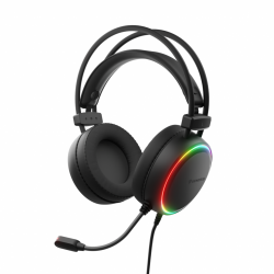 Casti gaming cu fir Genesis Neon 613 G2, sunet stereo, microfon, impendanta 32 Ohm, frecventa raspuns 20 - 20.000 Hz, lungime cablu 220 cm, iluminare RGB, frecventa raspuns microfon 10 Hz - 10 KHz, sensibilitate -42dB, conectivitate 1x Jack 3.5 mm TRRS, n