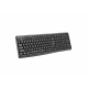 Tastatură wireless 2.4G Tastatură: cu rând independent de taste multimedia Mod: 2.4G Număr taste: 104 + 9 taste rapide Material: ABS Culoare: Negru Chipset: Huntersun Aspect: Orice aspect disponibil Tip interfață: USB Dimensiune: 442*152*25mm ; 440g Bater