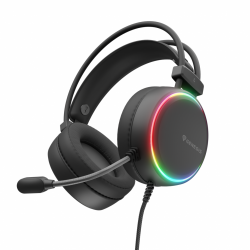Casti gaming cu fir Genesis Neon 613 G2, sunet stereo, microfon, impendanta 32 Ohm, frecventa raspuns 20 - 20.000 Hz, lungime cablu 220 cm, iluminare RGB, frecventa raspuns microfon 10 Hz - 10 KHz, sensibilitate -42dB, conectivitate 1x Jack 3.5 mm TRRS, n