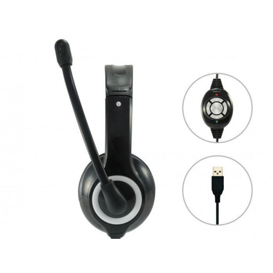 EQUIP 245301 USB Headset, 150x70x165mm
