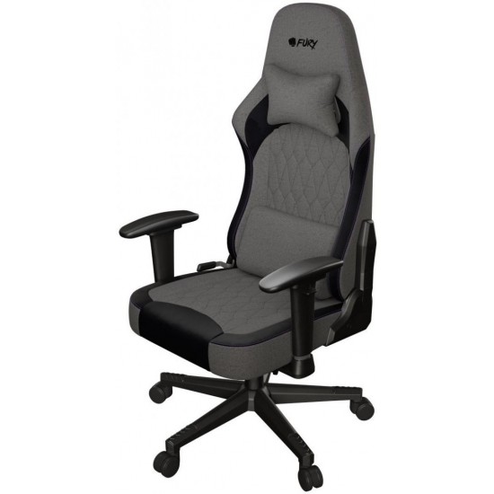 Scaun gaming FURY SHINAI S8, material fabric, reglabil pe inaltime, greutate maxima suportata 130 kg, inaltime scaun reglabil 30.5 - 37.5 cm, spatar ajustabil 135°, dimensiuni roti 60mm, echipat cu piston cu gaz clasa 4, manere 1D, gri Scaun gaming FURY SHINAI S8, material fabric, reglabil pe inaltime, greutate maxima suportata 130 kg, inaltime scaun reglabil 30.5 - 37.5 cm, spatar ajustabil 135°, dimensiuni roti 60mm, echipat cu piston cu gaz clasa 4, manere 1D, gri