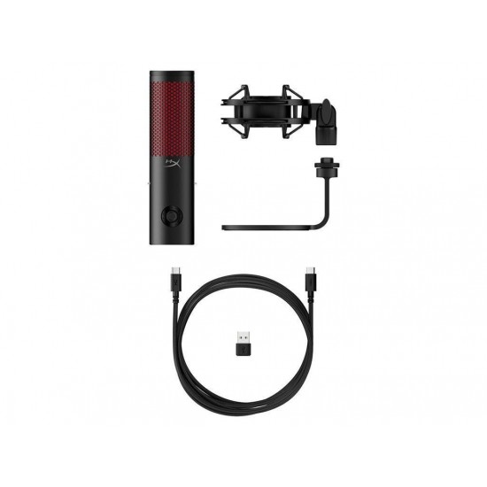Microfon HyperX QuadCast 2, USB-C, pentru gaming, streaming si podcasting, control on-board, iluminare LED, stand antișoc demontabil, PC/Mac/PS5/PS4, negru Microfon HyperX QuadCast 2, USB-C, pentru gaming, streaming si podcasting, control on-board, iluminare LED, stand antișoc demontabil, PC/Mac/PS5/PS4, negru