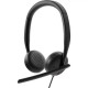 DELL WIRED HEADSET WH3024, Tech Specs: Audio (output/speaker): Speaker Size 28mm, Frequency Response 20Hz - 20kHz, Frequency Response (talk mode) 100Hz - 8kHz, Speaker Driver Sensitivity 119dB @ 1mW/1kHz, Noise cancellation Passive, User Hearing Protectio