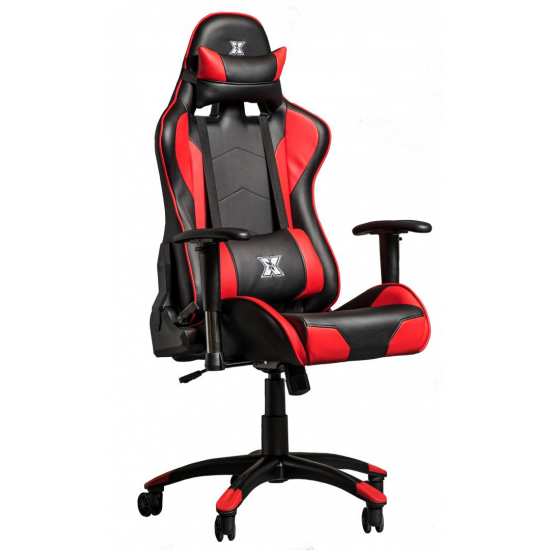 Scaun gaming X by Serioux, Torin, ajustabil, piele sintetica, piston pe gaz, manere reglabile, baza stea cu 5 picioare, greutate maxima admisa 150Kg, perne detasabile, negru si rosu Scaun gaming X by Serioux, Torin, ajustabil, piele sintetica, piston pe gaz, manere reglabile, baza stea cu 5 picioare, greutate maxima admisa 150Kg, perne detasabile, negru si rosu