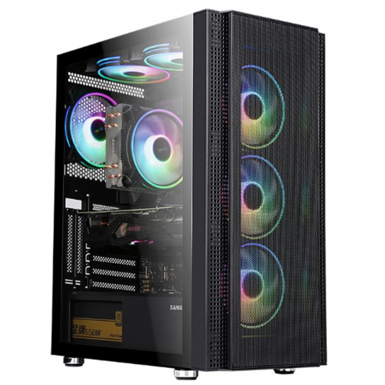 Carcasa gaming Serioux Quantum, fara sursa, tip middle tower, capac superior cu filtru magnetic de praf, panoul lateral: sticla securizata, sasiu: SPCC 0.6T, USB2.0x2+HD Audio, USB 3.0 x1, porturi rezervate pentru ventilator:, față: 3 x ventilatoare fixe Carcasa gaming Serioux Quantum, fara sursa, tip middle tower, capac superior cu filtru magnetic de praf, panoul lateral: sticla securizata, sasiu: SPCC 0.6T, USB2.0x2+HD Audio, USB 3.0 x1, porturi rezervate pentru ventilator:, față: 3 x ventilatoare fixe