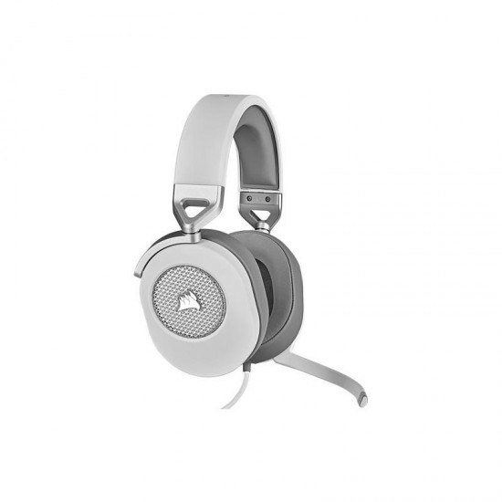 Casti cu microfon Corsair HS65 Surround 7.1, Multi-platform Gaming and Mobile, 20Hz-20KHz, 32ohm, 114db, driver 50mm, alb