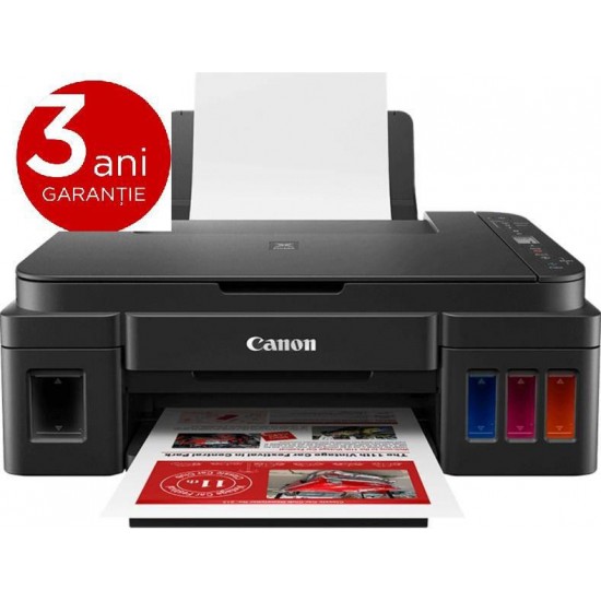 Multifunctional inkjet color CISS Canon PIXMA G3430, dimensiune A4 (Printare, Copiere, Scanare), viteza 11 ipm alb-negru, 6 ipm color,rezolutie printare 4800x1200 dpi, imprimare fara margini, alimentarehartie 100 coli, scanner CIS rezolutie 600x1200 dpi, 