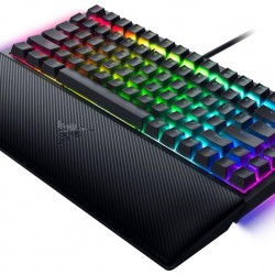 Tastatura mecanica gaming BlackWidow V4 75%, taste ABS, layout Intls. US (ISO),iluminare RGB, cu 6 butoane customizabile, suport pentru incheietura magnetic, negru