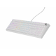 Tastatura gaming mecanica cu fir Genesis Thor 404, iluminare RGB, 107 taste, 11 butoane multimedia, alb
