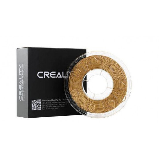 CREALITY PLA 3D Printer Filament, silk golden, Printing temperature: 190-220, Filament diameter: 1.75mm, Tensile strength: 60MPa, Size of filament wheel: Diameter 200mm, height 66mm, hole diameter 56mm. Utilizare: pana la 6 luni de la deschiderea ambalaju