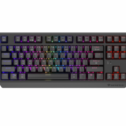 Tastatura gaming mecanica wireless Genesis Thor 230 TKL, iluminare RGB, swtich-uri Red, 87 taste, 11 butoane multimedia, negru