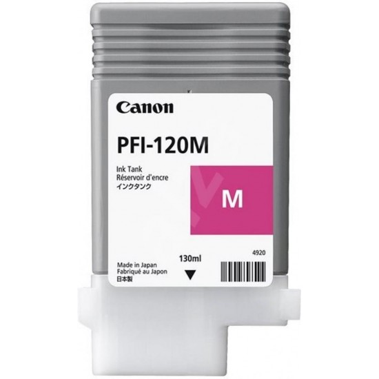 Cartus cerneala Canon PFI-120M, magenta, capacitate 130ml, pentru Canon TM 200/205/300/305.