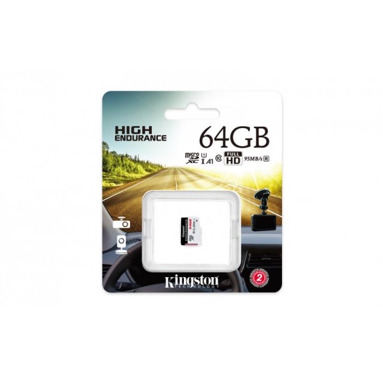 Card de Memorie Micro SDXC Kingston High Endurance, 64GB, Adaptor SD, Class 10