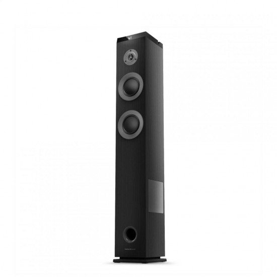 Sistem Audio 2.1 Energy System Tower 5 MAX, bluetooth 5.3, interfata jack 3.5mm, putere: 100W, frecventa raspuns 40 Hz ~ 18 kHz, frecventa FM: 87,5 - 108 MHz, ecran/afisaj: LED, suport card de memorie: microSD si stick-uri USB pana la 128 GB, include tele